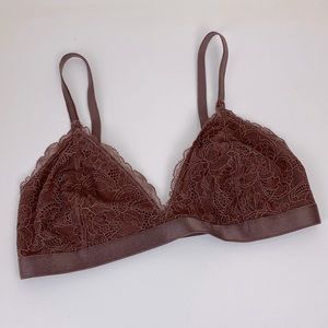Express triangle bralette brown size XS NWT!
